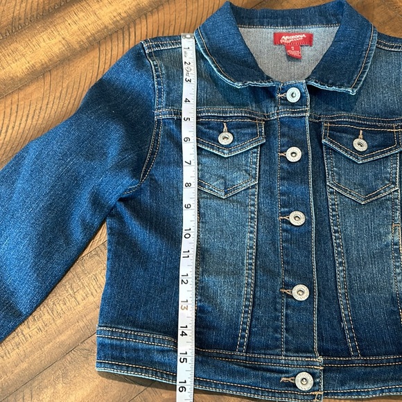 Cropped Arizona Jeans Co Jean Jacket Size XL 16 - Picture 6 of 12